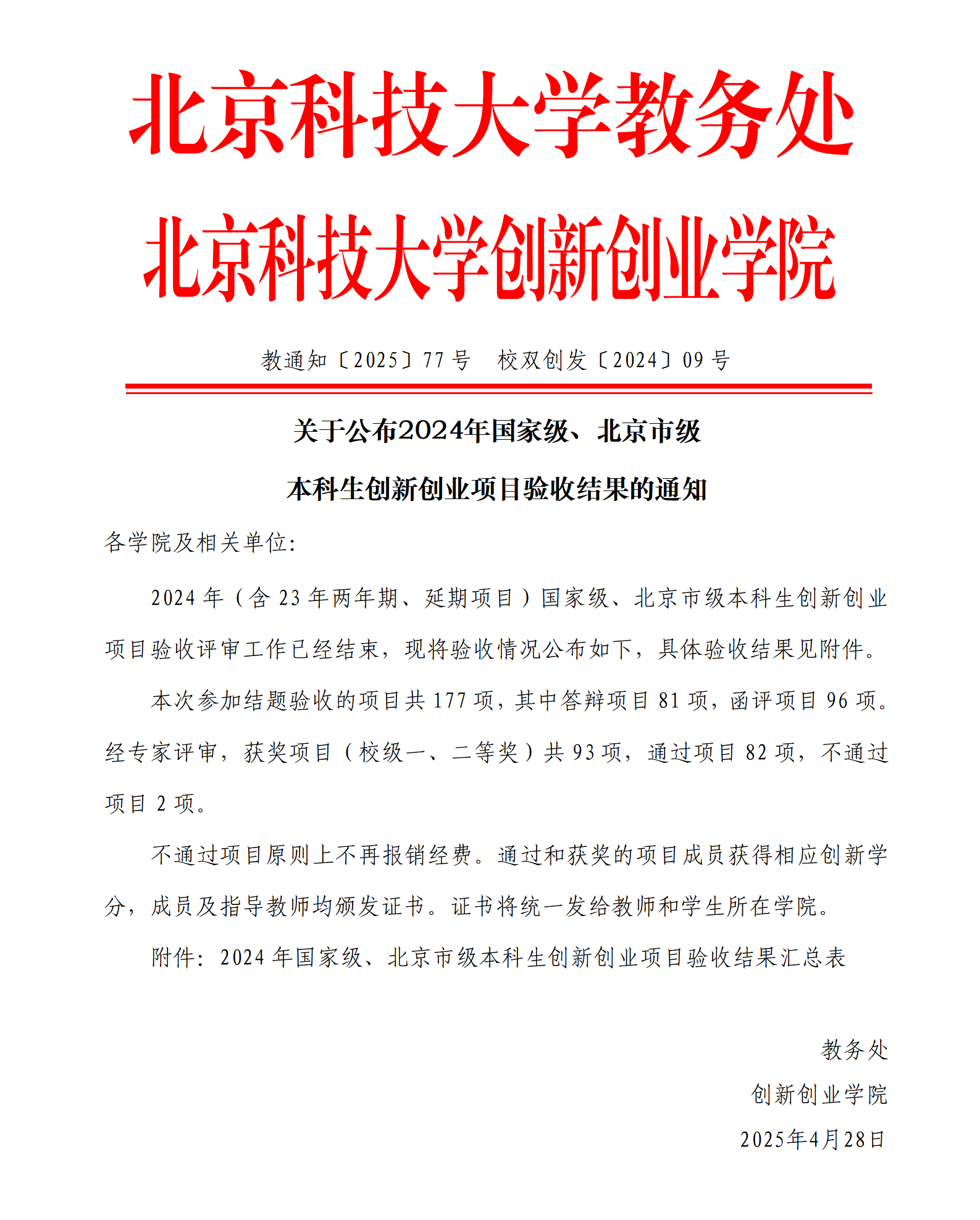 教通知〔2025〕77号 老司机
发〔2025〕03号-关于公布2024年国家级、北京市级本科生创新创业项目验收结果的通知_01.png
